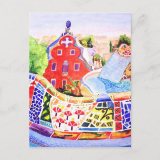 Postal Parque de Gaudí.