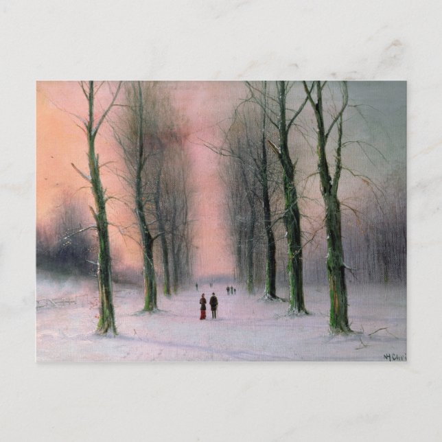 Postal Parque de la Escena-Wanstead de la nieve (Anverso)