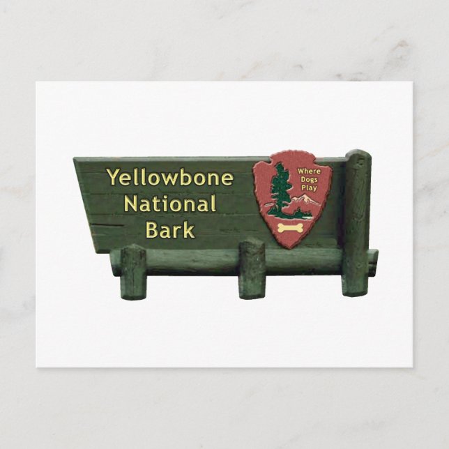 Postal Parque de perros de yellowbone (Anverso)