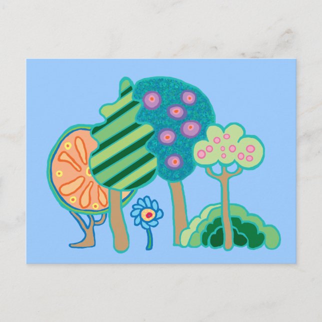 Postal Parque de primavera (Anverso)