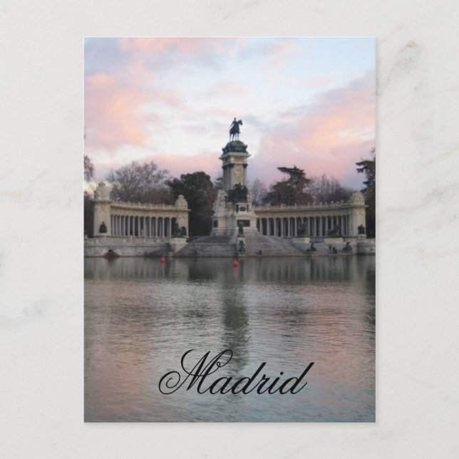 Postal Parque de Retiro, Madrid, España (Anverso)