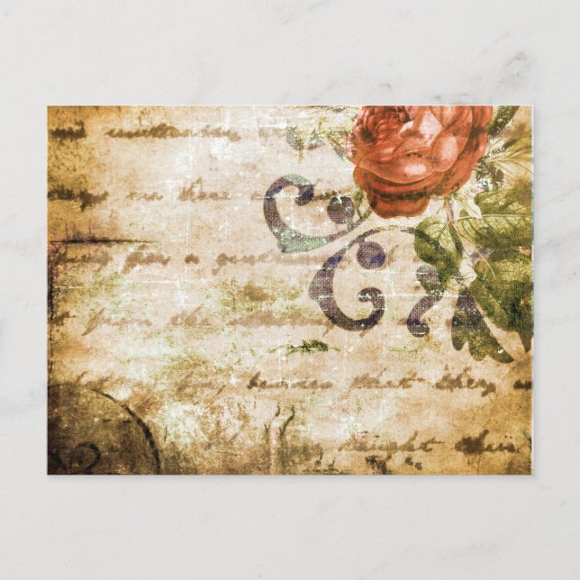 Postal Parque de Rosas Sepia de la Vieja Victoria bonito (Anverso)