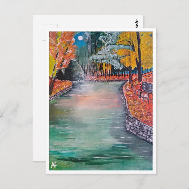 Postal Parque de San Vicente Pintura de Alfred Fox (Anverso / Reverso)