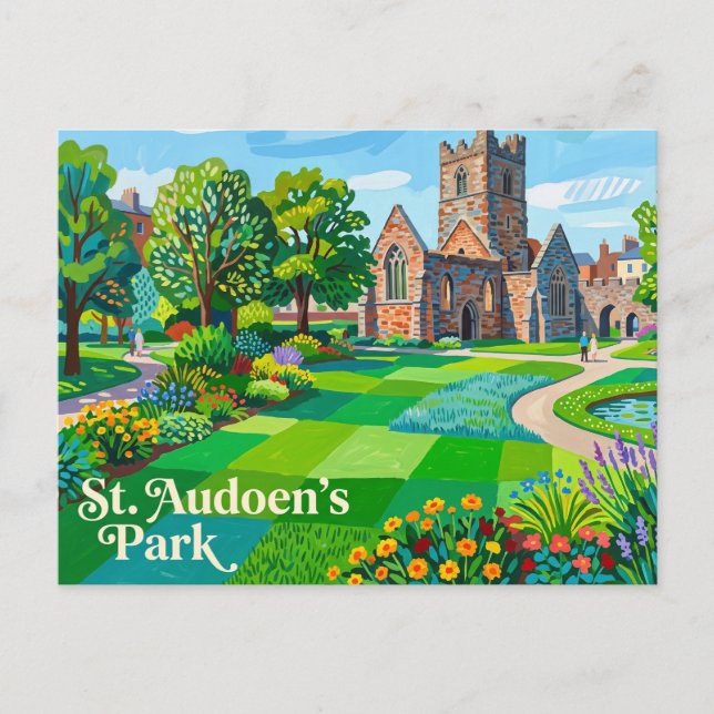 Postal Parque de St. Audoen Irlanda (Anverso)