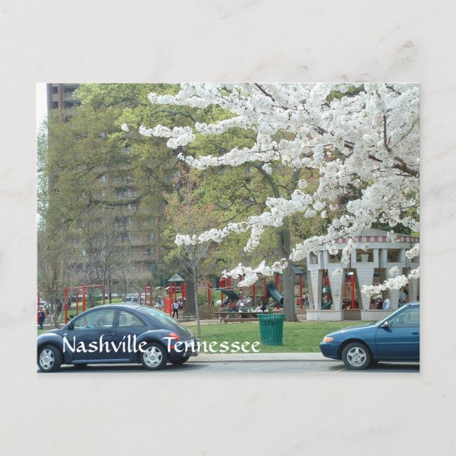 Postal Parque del Centenario en primavera (Anverso)