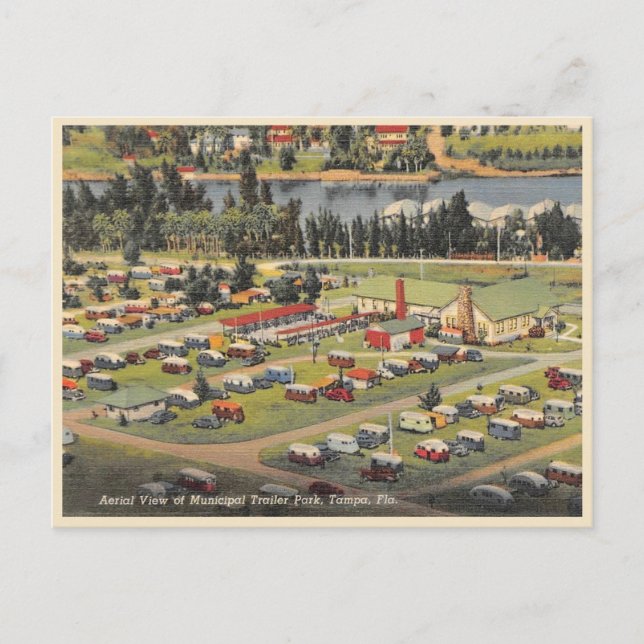 Postal Parque del remolque municipal de Tampa Florida (Anverso)