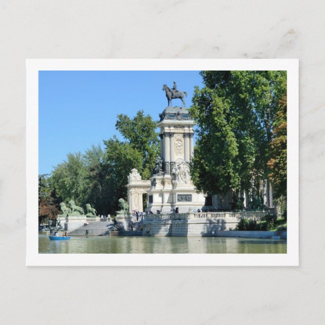Postal Parque del Retiro, Madrid, España (Anverso)