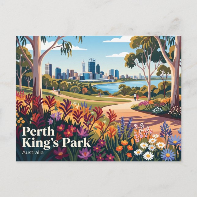Postal Parque del Rey de Perth Australia (Anverso)