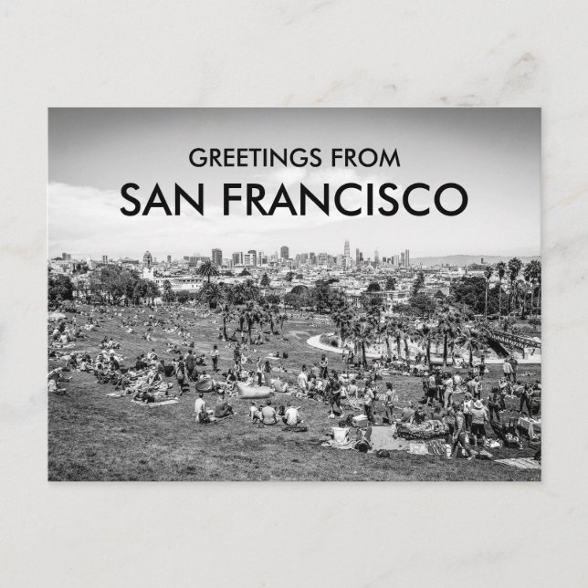 Postal Parque Dolores The Mission San Francisco Saludo (Anverso)