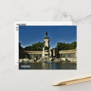 Postal Parque El Retiro Madrid