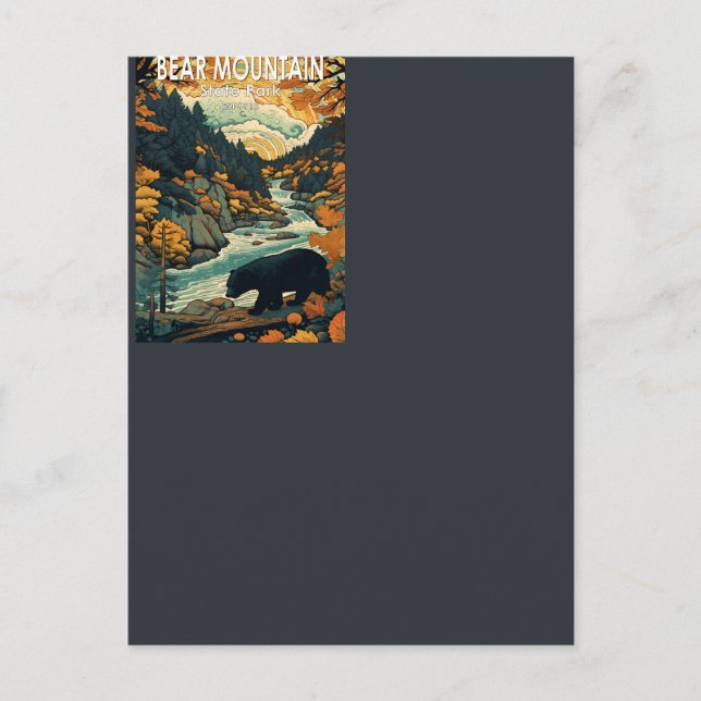 Postal Parque Estatal Bear Mountain New York Travel Vinta (Anverso)