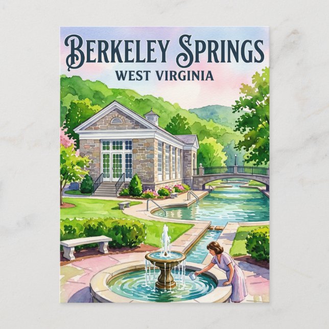 Postal Parque Estatal Berkeley Springs EE. UU. (Anverso)