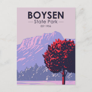 Postal Parque estatal Boysen Wyoming Vintage