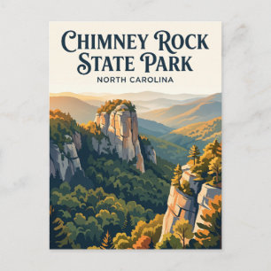 Postal Parque Estatal Chimney Rock Carolina del Norte