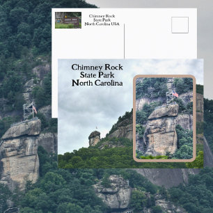 Postal Parque Estatal Chimney Rock Foto Carolina del Nort