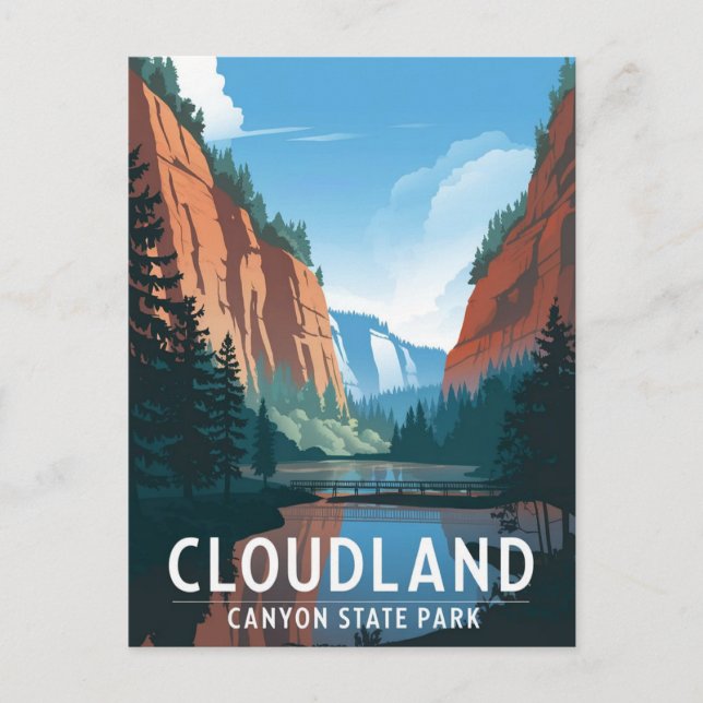 Postal Parque Estatal Cloudland Canyon (Anverso)