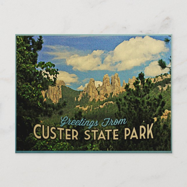 Postal Parque estatal Custer (Anverso)