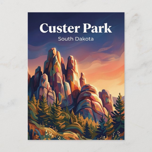 Postal Parque Estatal Custer Dakota del Sur (Anverso)