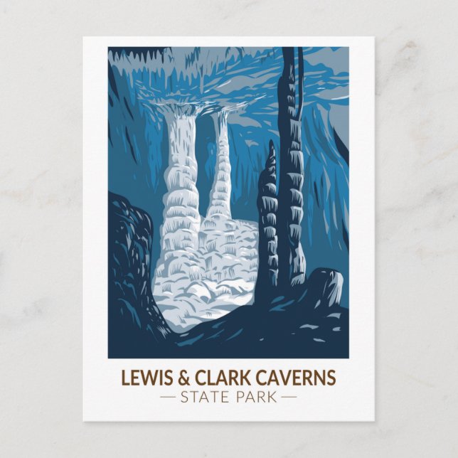 Postal Parque Estatal de las Cavernas Lewis y Clark (Anverso)