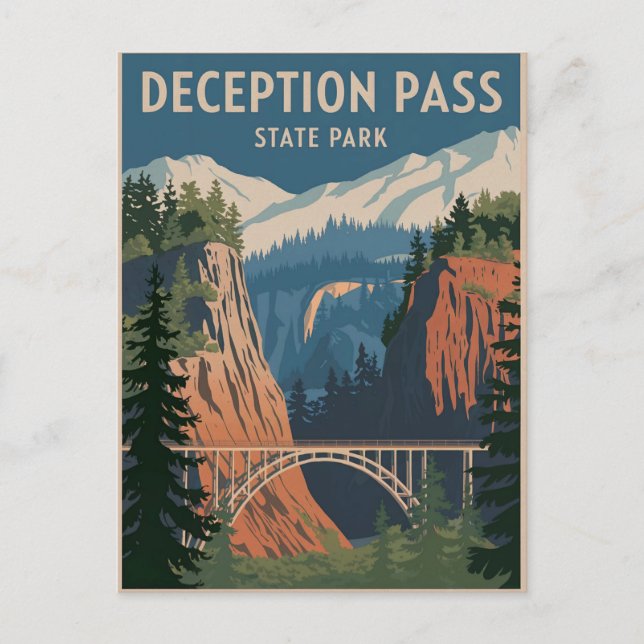 Postal Parque Estatal Deception Pass (Anverso)