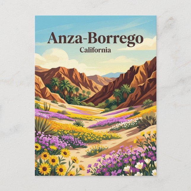 Postal Parque Estatal del Desierto de Anza-Borrego EE. UU (Anverso)