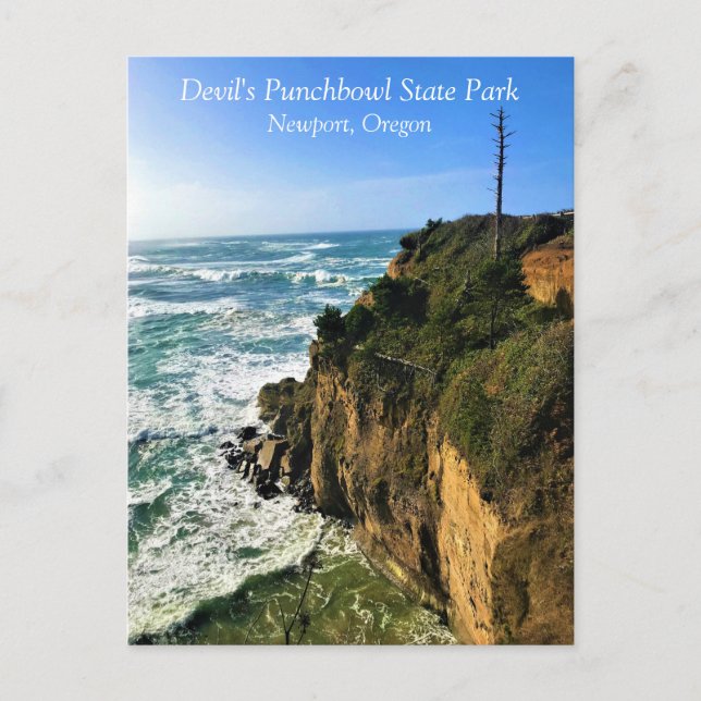Postal Parque Estatal Devil's Punchbowl, Newport, Oregon  (Anverso)