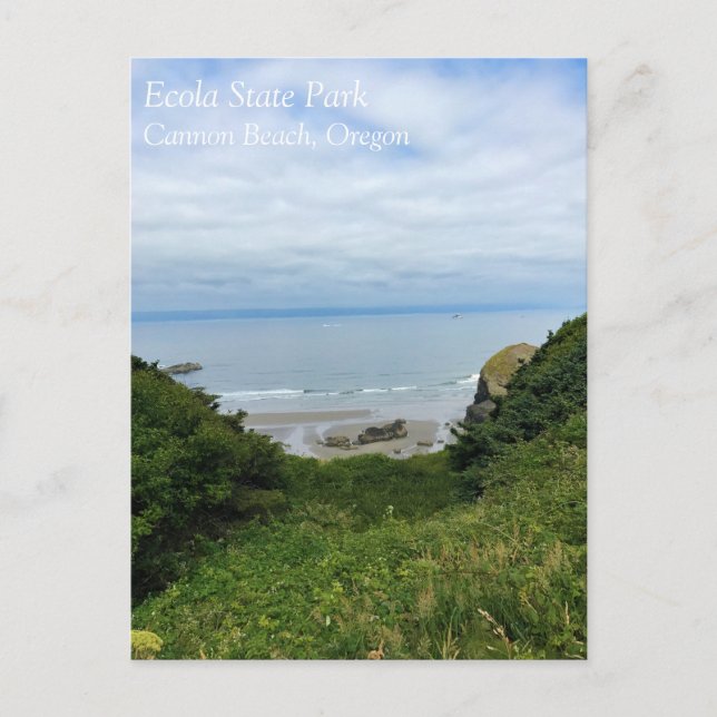 Postal Parque Estatal Ecola, Playa Cannon, Oregón (Anverso)