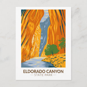 Postal Parque Estatal Eldorado Canyon Colorado Arte Antig