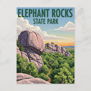 Postal Parque estatal Elephant Rocks Missouri Travel