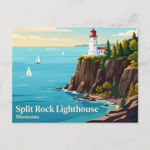 Postal Parque Estatal Farol Split Rock EE. UU.