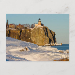 Postal Parque Estatal Farol Split Rock en el lago