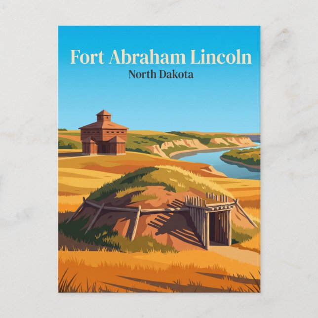 Postal Parque Estatal Fort Abraham Lincoln EE. UU. (Anverso)