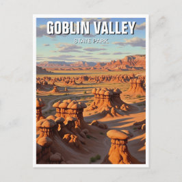 Postal Parque Estatal Goblin Valley Utah Atardecer