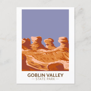 Postal Parque Estatal Goblin Valley Vintage Utah