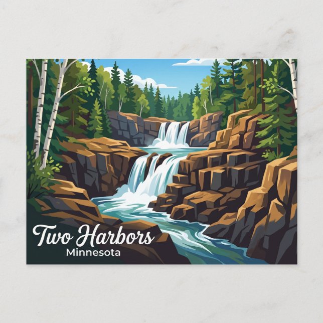 Postal Parque Estatal Gooseberry Falls EE. UU. (Anverso)