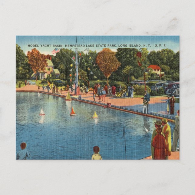 Postal Parque Estatal Hempstead Lake, Long Island N.Y. (Anverso)