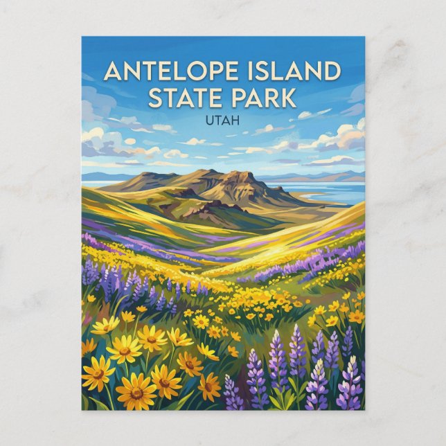 Postal Parque Estatal Isla Antelope Utah (Anverso)