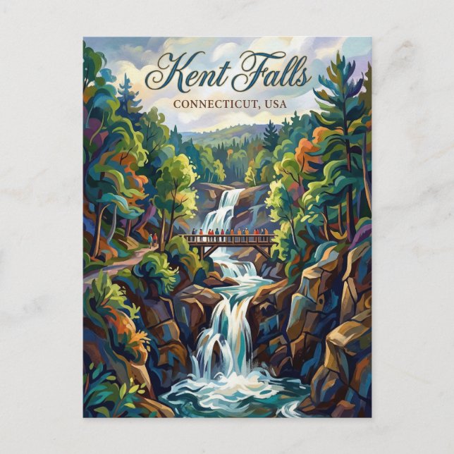 Postal Parque Estatal Kent Falls Connecticut (Anverso)