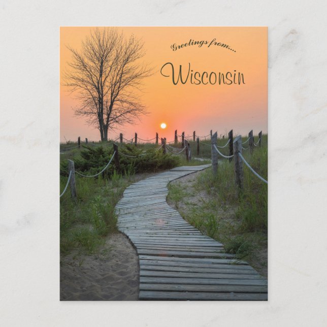 Postal Parque Estatal Kohler-Andrae Sheboygan Wisconsin (Anverso)