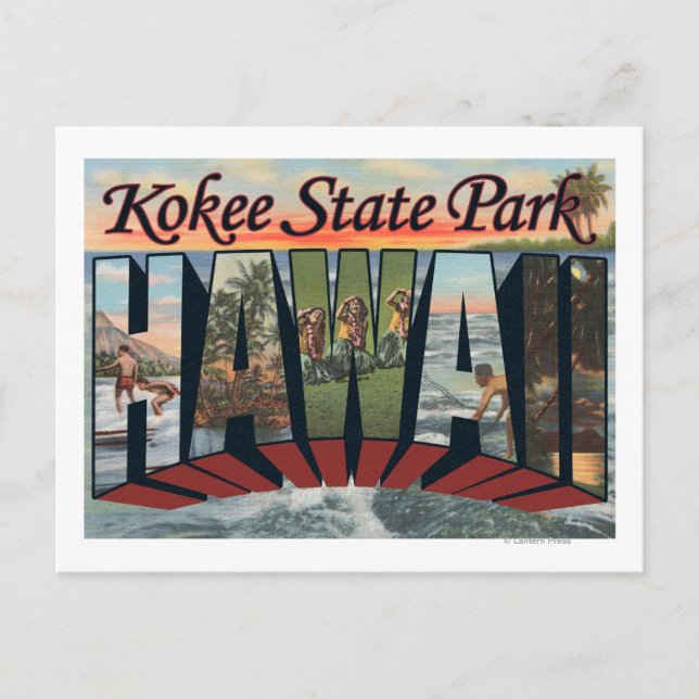 Postal Parque Estatal Kokee, Hawaii - Escenas de letras g (Anverso)