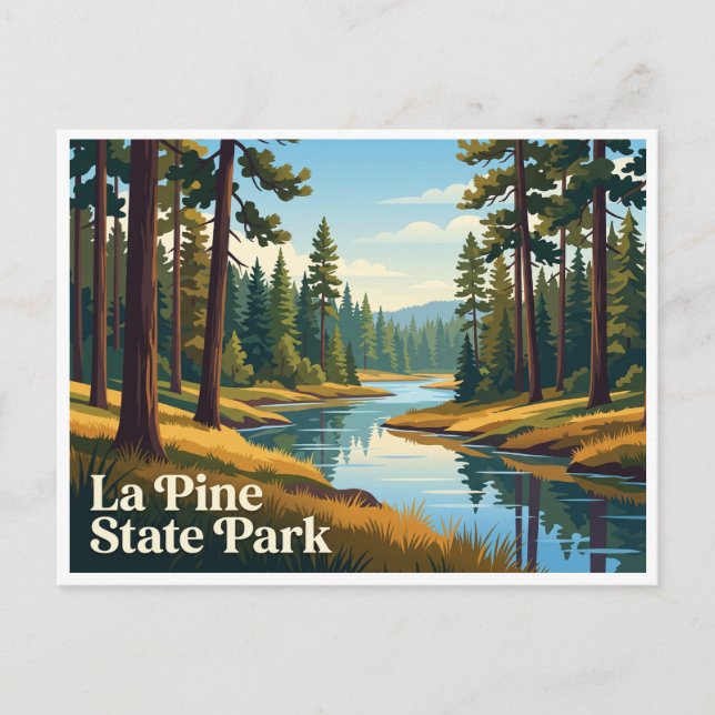 Postal Parque Estatal La Pine Oregon (Anverso)