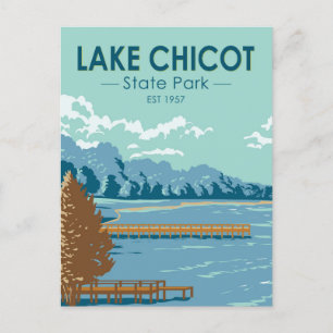 Postal Parque Estatal Lake Chicot Arkansas Vintage