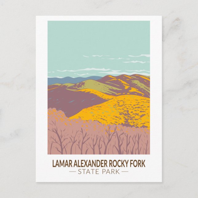 Postal Parque estatal Lamar Alexander Rocky Fork Tennesse (Anverso)