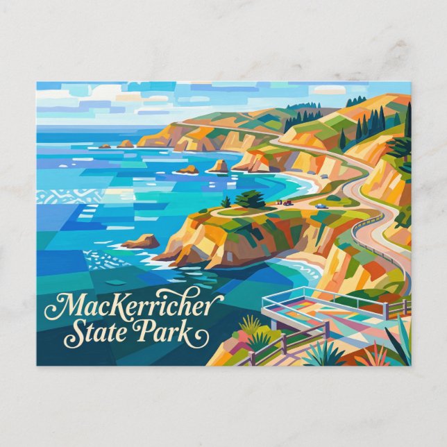 Postal Parque Estatal MacKerricher California (Anverso)