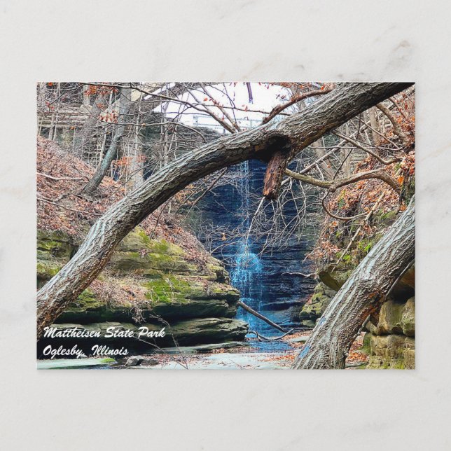 Postal Parque estatal Matthiessen Illinois (Anverso)