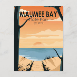 Postal Parque estatal Maumee Bay Ohio Vintage