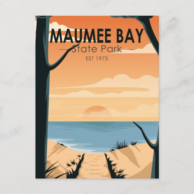 Postal Parque estatal Maumee Bay Ohio Vintage (Anverso)