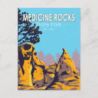Parque estatal Medicine Rocks Montana Vintage