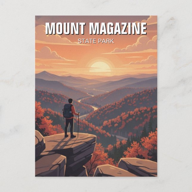 Postal Parque Estatal Mount Magazine Viajes Arkansas (Anverso)