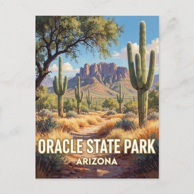 Postal Parque Estatal Oracle — Arizona (Anverso)